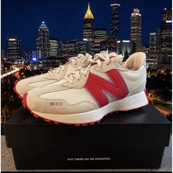 New Balance 327 Shoes FIGS Men\'s 9.5 Women\'s 11 Orange White NIB